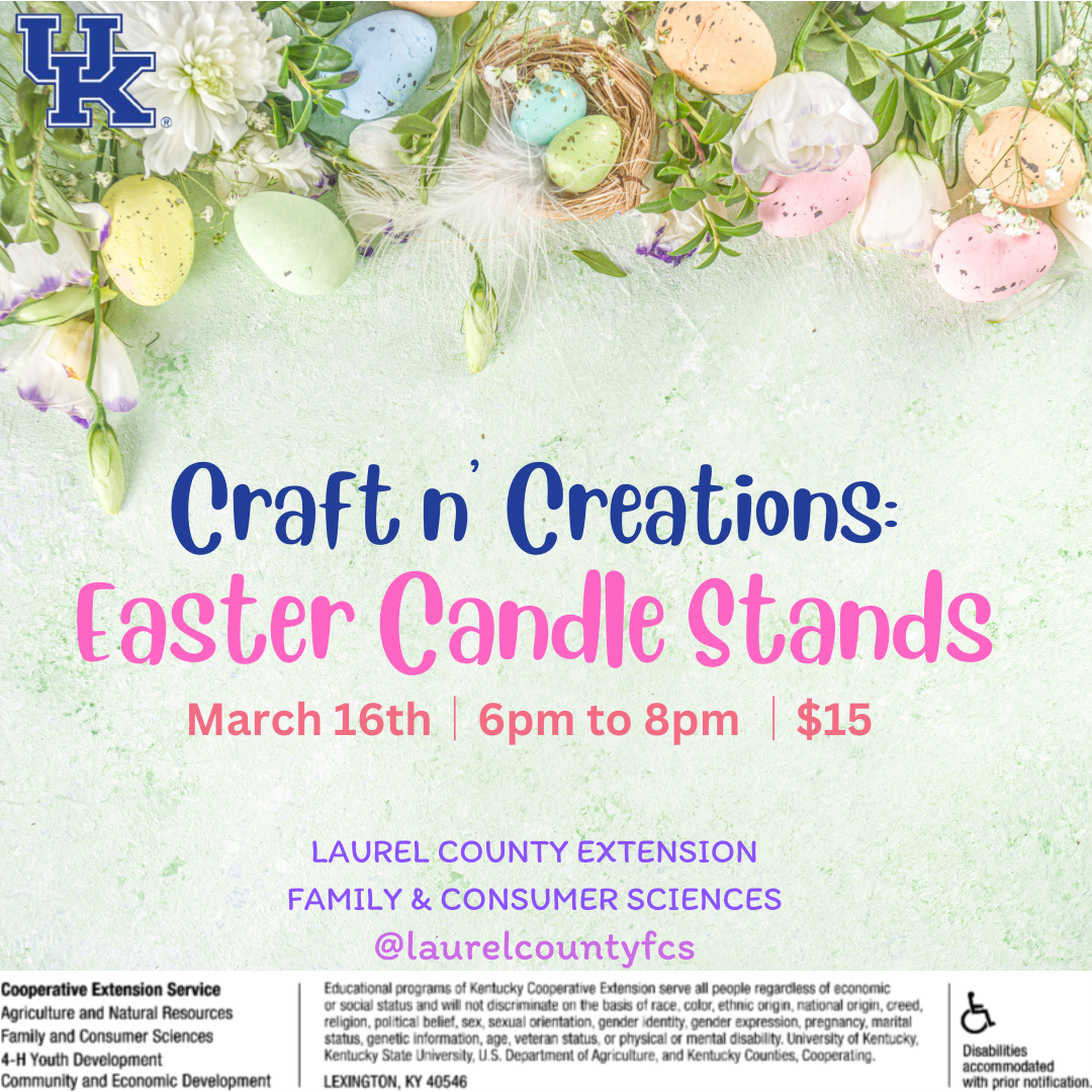 Craft n Creations Easter Candle Stands Laurel County Extension